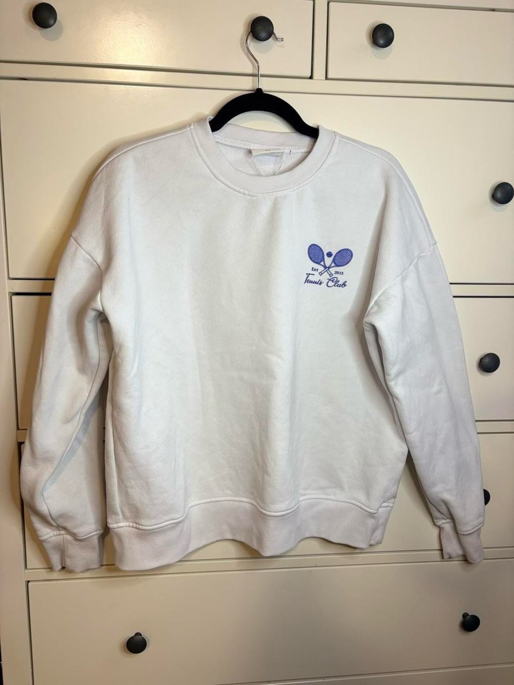 NWT Women's WILO The Label Melbourne Australia White Tennis Club Sweatshirt